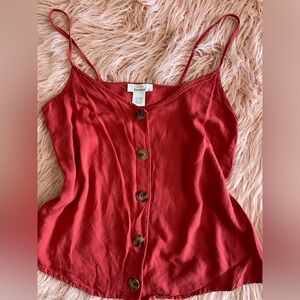 URBAN Romantics Red Button-Front Cami